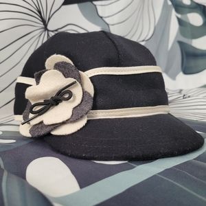 Stormy Kromer Ida Petal Pusher Wool Cap Hat Black/Winter White Made in the USA